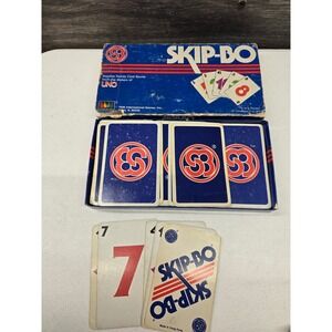 Vintage 1986 Skip-Bo Card Game International Games Inc Original Blue Box Retro